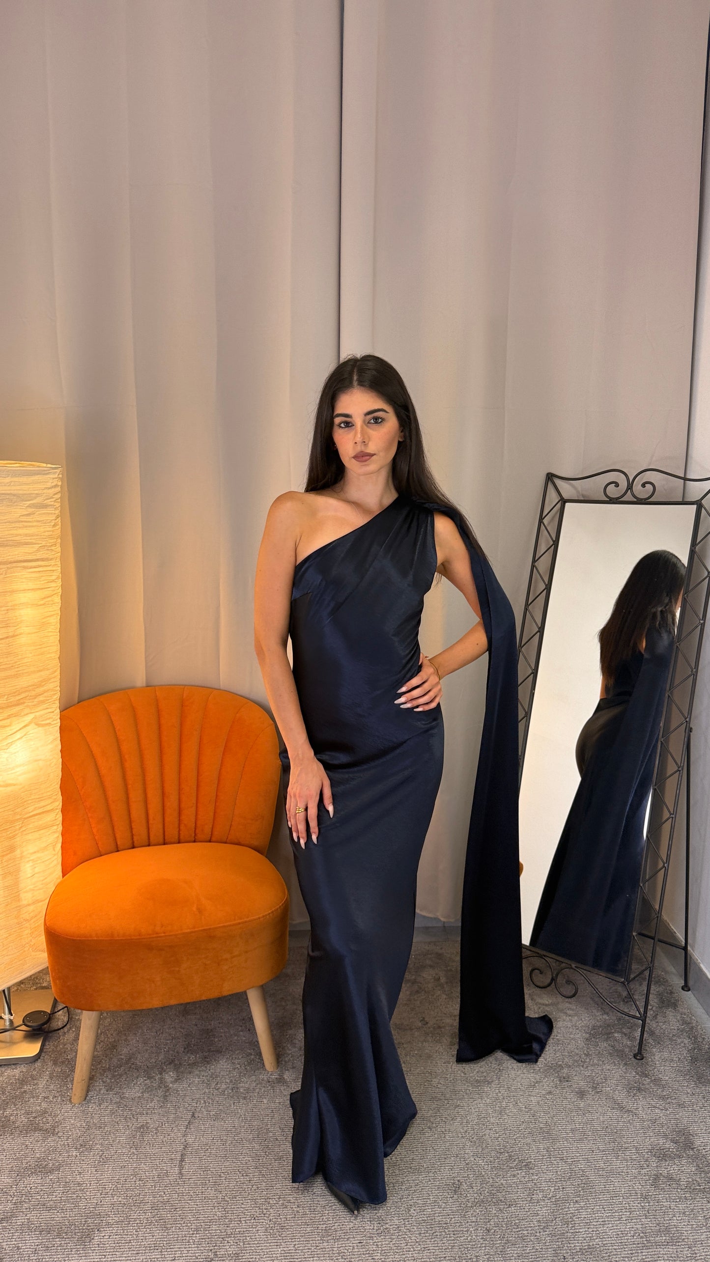 Abito Chloe blu navy - vista frontale
