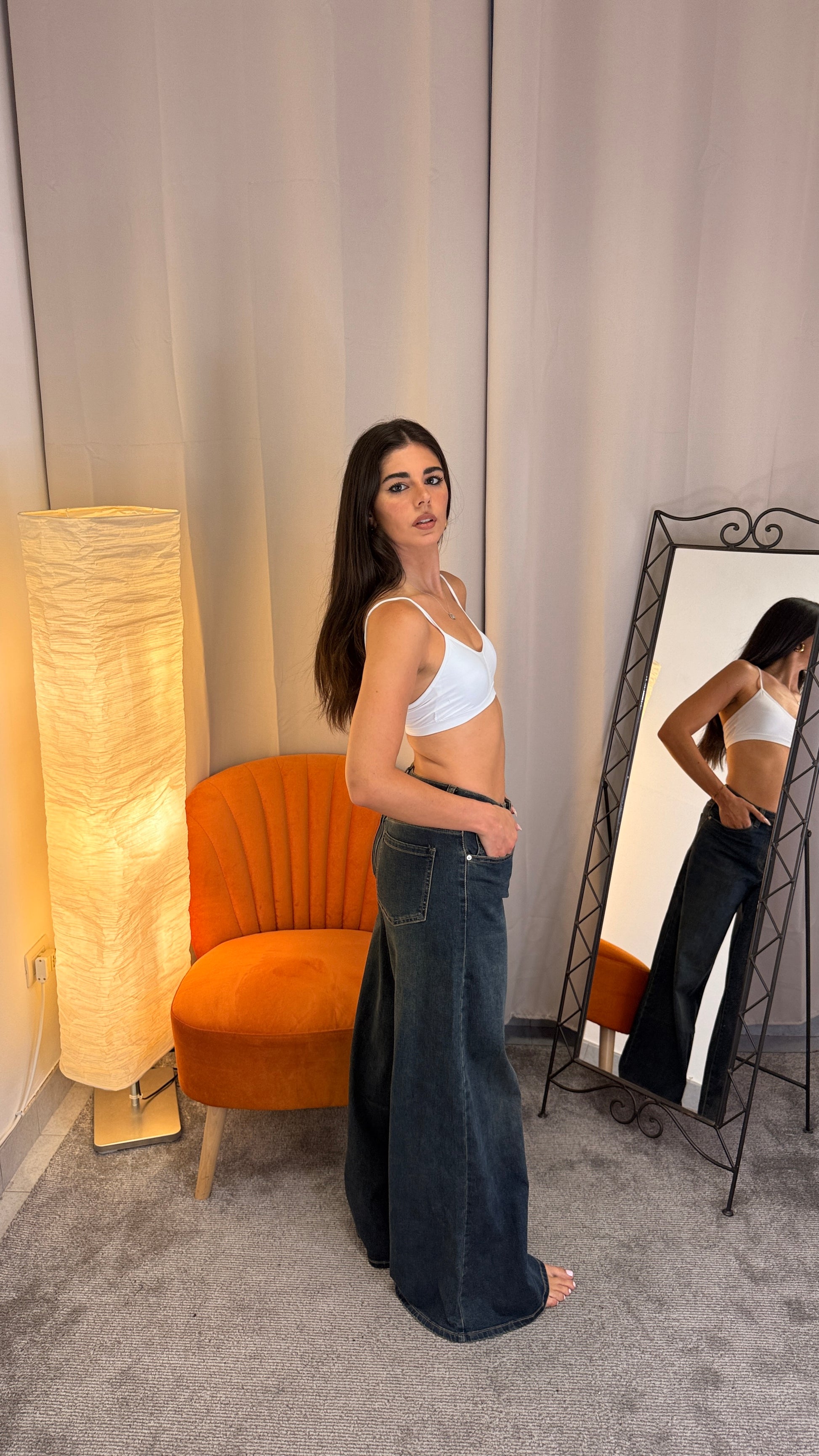Jeans palazzo vintage - vista laterale
