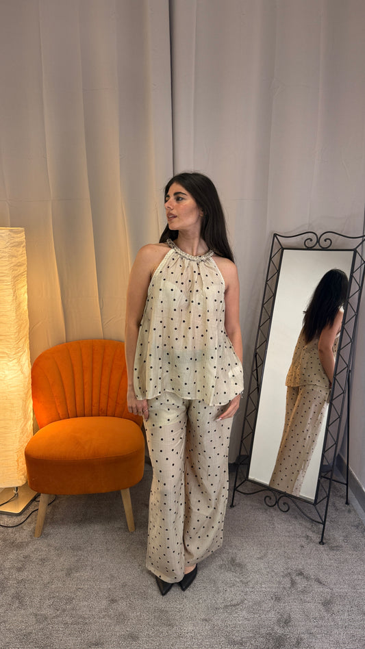 Completo Pois – Pantalone Palazzo e Canotta