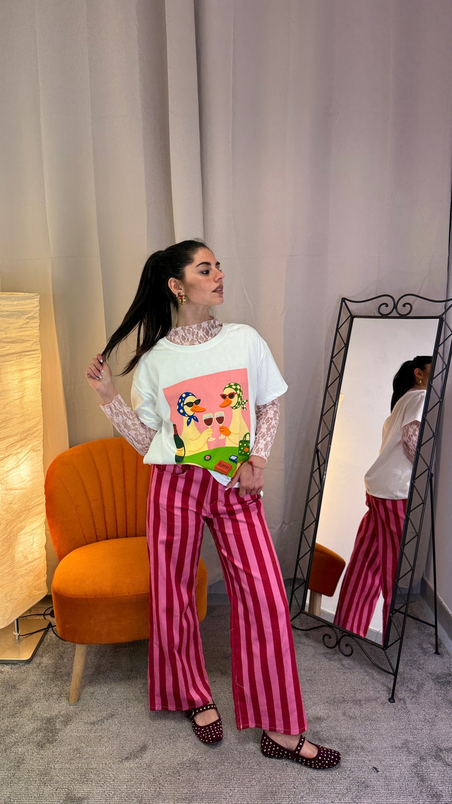 Pantalone a Righe Larghe