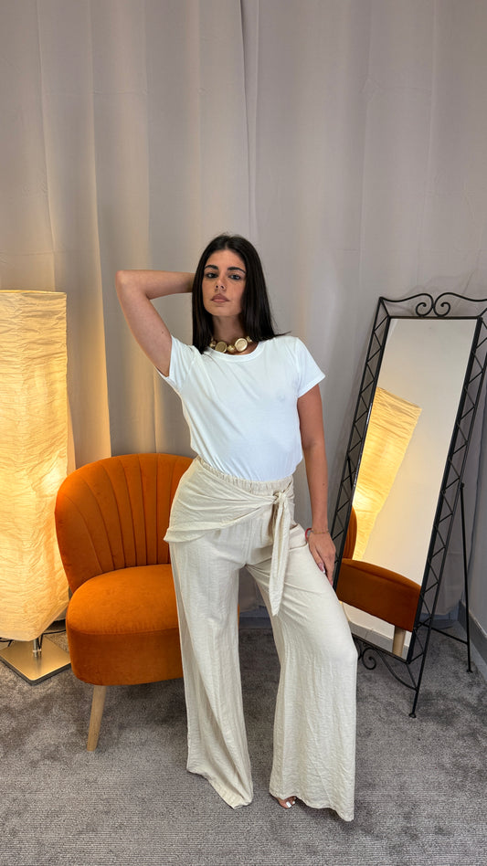 Pantalone Fluido con Fascia Removibile